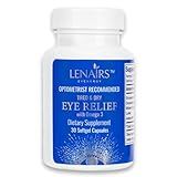 LENAIRS Softgels - Tired & Dry Eye Relief with Omega 3, EPA & DHA, Bilberry, Lutein, Astaxanthin, Essential Nutrients for Eye Health, for Computer Eye Strain, Digital Eye Fatigue, Gluten Free