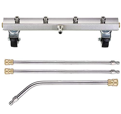MinCHI257 Pressure Washer Undercarriage Cleaner 13",Under Car Wash,with 3 Pressure Washer Extension Wands