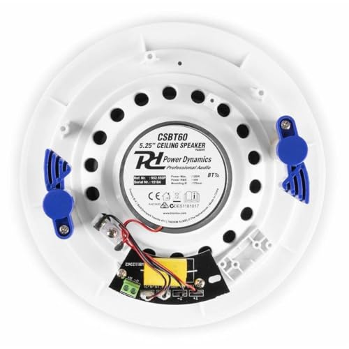 Haut-Parleurs de Plafond Bluetooth Power Dynamics CSBT60-2 Blancs
