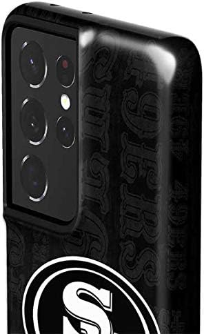 Skinit Pro Phone Case Compatible with Samsung Galaxy S21 Ultra 5G - Officially Licensed NFL San Franciso 49ers Black & White Design