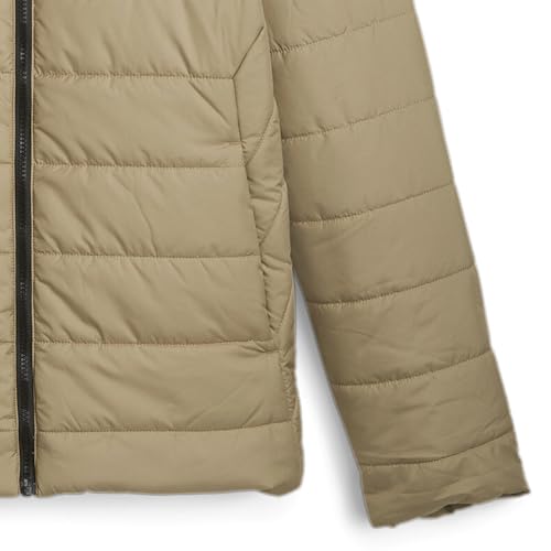 Image of PUMA Mens Essentials Hooded Padded Jacket Athletic Outerwear Casual Insulated - Beige