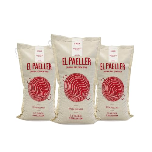 El PAELLER - Paella Reis - Sorte Albufera D.O Valencia - Paellas und Reisgerichte - Packung mit 3 Stück à 1 kg