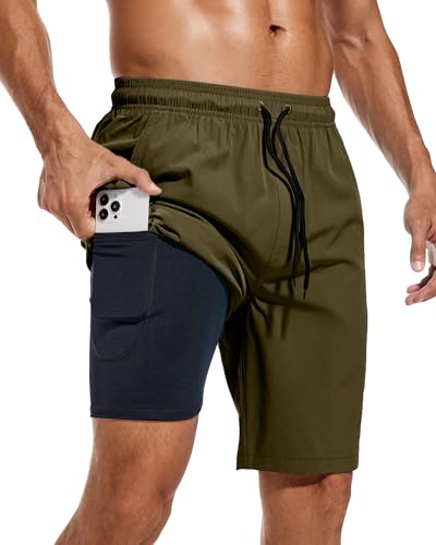 difficort Mens Swim Trunks Quick Dry Bathing Suit 9 inch