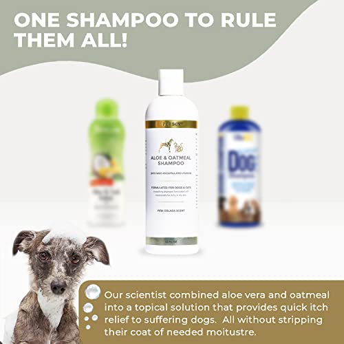 PetScy - Aloe & Oatmeal Shampoo for Dogs and Cats, Moisturizing Pet Shampoo for Skin Relief, All-Natural, Soap-Free & Gentle, Pina Colada Scent, 12 Oz - Image 6