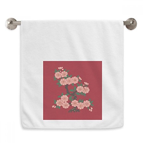 Serviette de toilette pour le visage souple blanche à fleurs DIYthinker