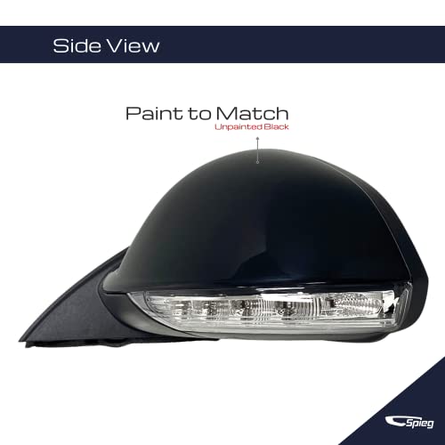Spieg Gm1320486 Driver Side Mirror Replacement For Buick Regal 2011-2017 Power Heated Turn Signal Light Paintable Black 6Pin (Lh) #TOP3