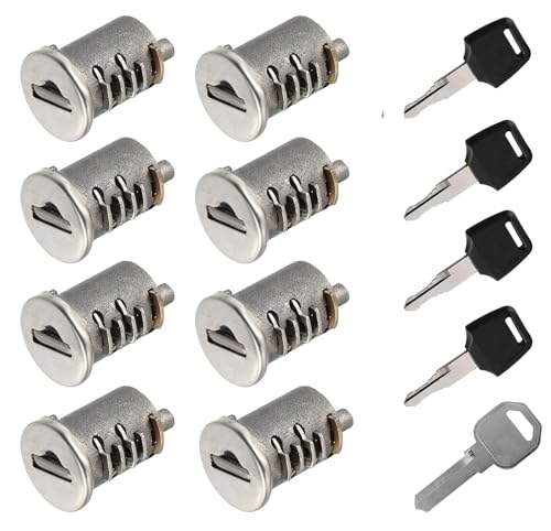 8 Pack Lock Cores for Yakima SKS Car Roof Rack System Components, Lock Cylinders Compatible with Yakima Roof Rack Locks, Universal for All Yakima Lockable Accessories