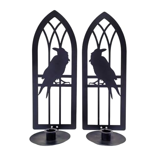 Candelabros de pared Jackdaw de hierro para iluminar tu salón con elegancia oscura 8