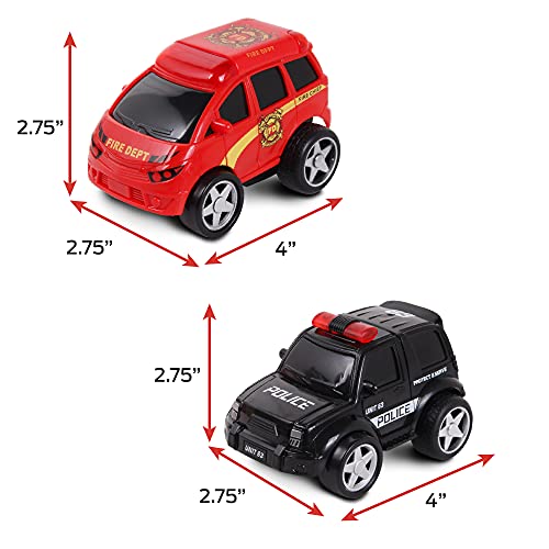 Nkok Junior Racers 2Pk Friction Powered Fire Rescue & Police #TOP2