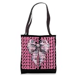Concept Artist Art Laptop Girl Coquette Bow Pink Ribbon Tote Bag