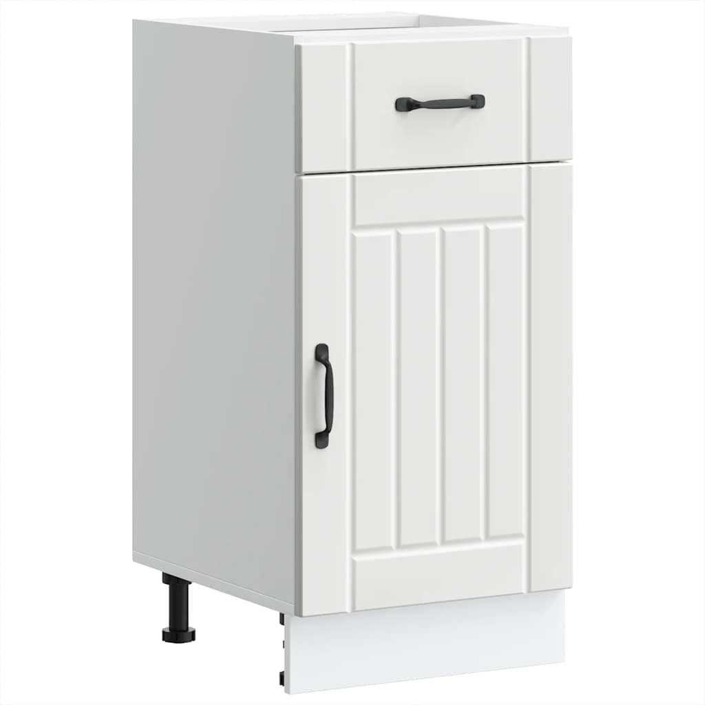 vidaXL Kitchen Base Cabinet Lucca White Engineered Wood