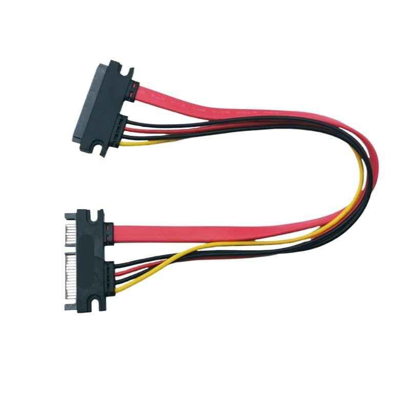 Cable Extensor SATA 22 Pines 30 cm Negro miniatura 7