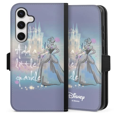 Protection Galaxy S24 étui folio portefeuille Cendrillon avec rabat aimanté anti-choc