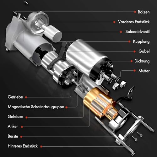 Frankberg Anlasser Starter 1,1KW Kompatibel mit R1200 R1200 CL 1.2L 1997-2005 R 1150 1.1L 2002-2005 R 1100 1.1L 1992-2005 R 850 0.9L 1998-2006 Replace# 12412306001