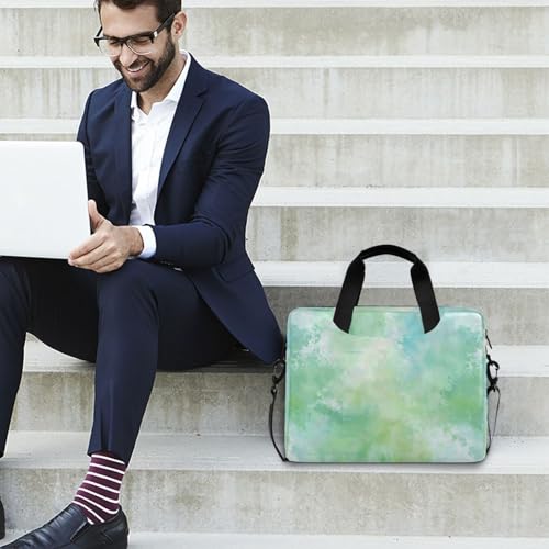 Bolso portatil para laptop 15.6 pulg acuarela verde claro miniatura 3