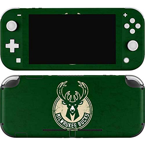 Skinit Decal Gaming Skin Compatible with Nintendo Switch Lite - Officially Licensed NBA Milwaukee Bucks Green Distressed Design