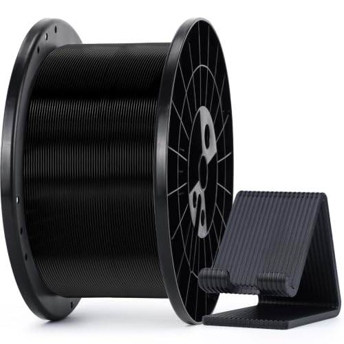 Image of RepRapper Black PETG Filament 1.75mm 5KG Giant Spool(11.02 lb), High Toughness Weather Resistant Low Odor Printing Material, Compatible with Most FDM 3D Printers