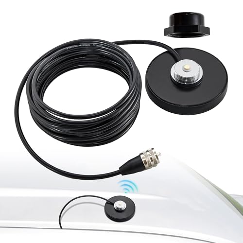 Anina NMO Antenna Magnetic Base Mount 16.4 FT RG58 Coaxial Cable PL-259 Plug with NMO Antenna Mounting Cap for CB Ham GMRS Radio Marine Two Way Radio - Image 8