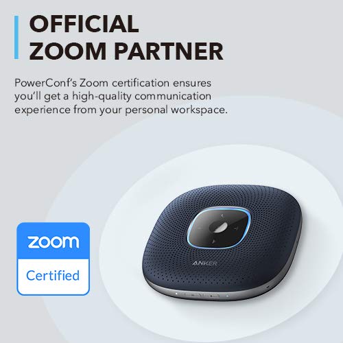 Anker Powerconf Bluetooth Speakerphone With 6 Microphones, Enhanced Voice Pickup, 24 Hour Call Time, Bluetooth 5, Usb C Connection, Compatible With Leading Platforms, Poweriq Technology-Blue (Renewed) #TOP1