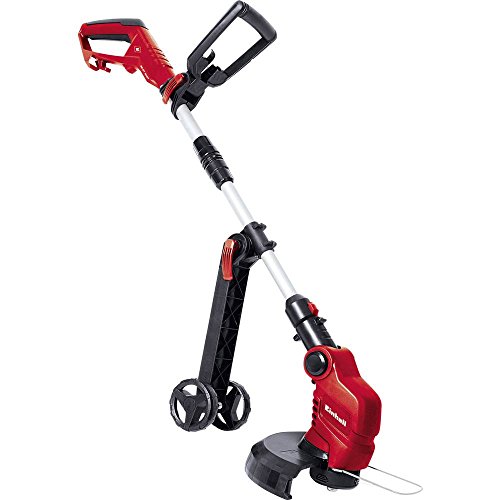 Einhell GE-ET 5027 Elektro Rasentrimmer (500 W, 11.000 1/min Umdrehungen, 270 mm Schnittkreis, Flowerguard, verstellbarer Motorkopf, Führungsräder)
