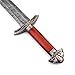 FBcrafts Handmade Damascus Sword Real - Viking Sword with Sheath, Norse Medieval Full Tang Battle Ready