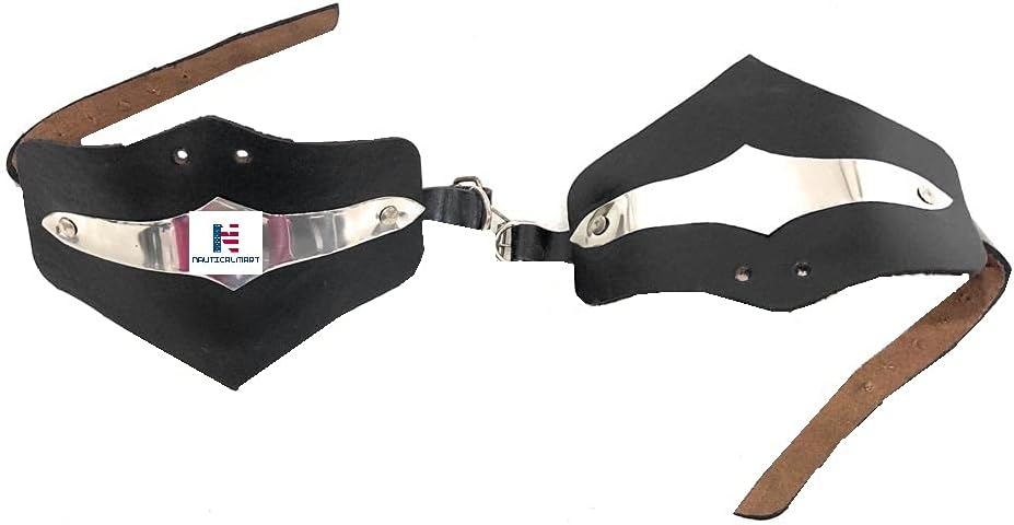 Nautical-Mart Medieval Armor Steel and Leather Knee Protection Resnaissance Halloween Costume