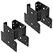 MOUNTAIN_ARK 4 Pcs (2 Pair) 6x6 Black T Shape Post to Beam Connector, Adjustable Post Cap, Roof Truss Tie Pergola Bracket for Wood, 14 Gauge
