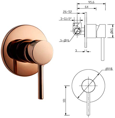 Ensemble de douche complet or rose pour rénover une salle de bain moderne - 5