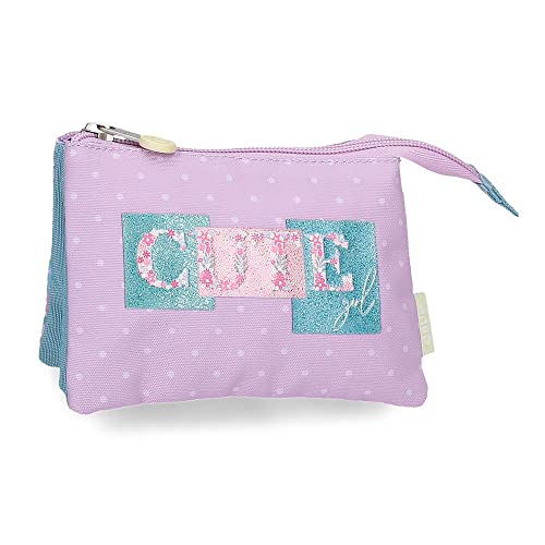 Enso Cute Girl Monedero Morado 14X10X5 Cms Poliéster