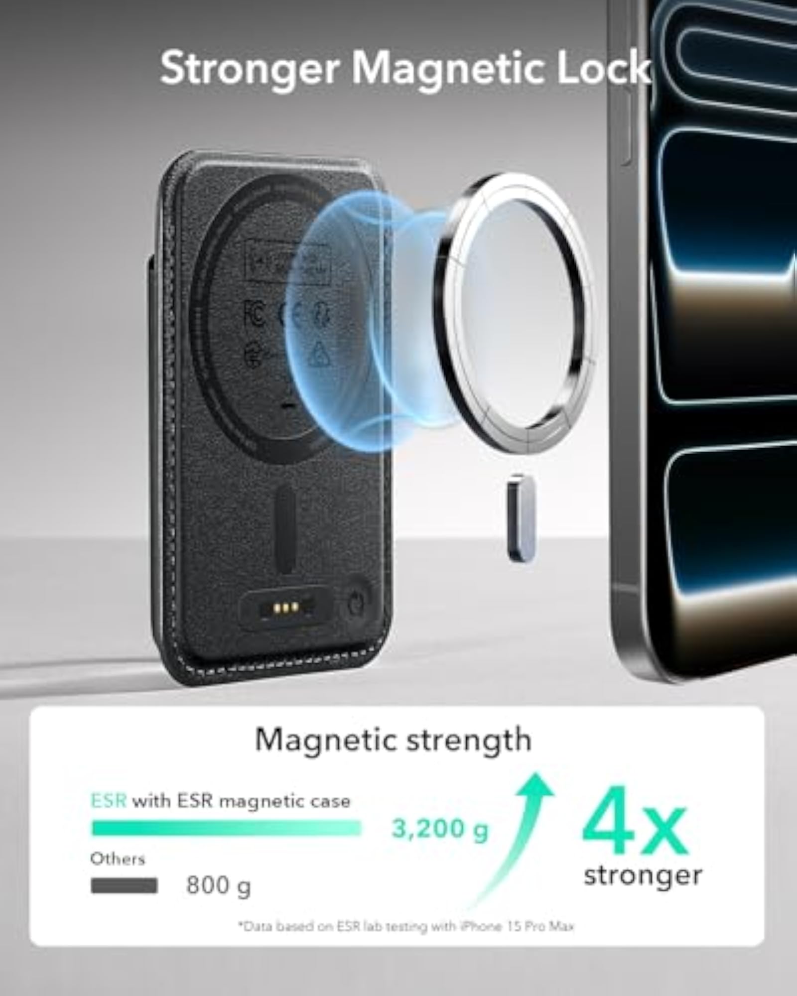 Geo for MagSafe Wallet with Full Find My Functionality, 5 Card Holder