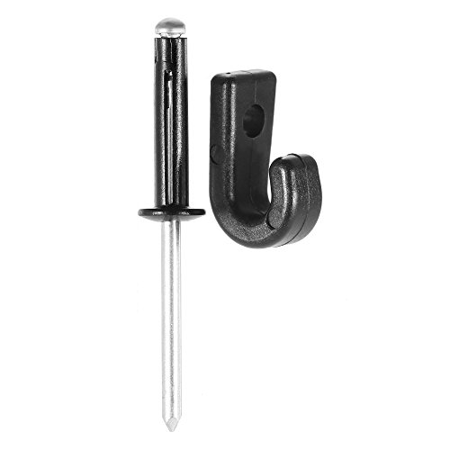 LIANGYAN 12PCS J Hooks Lashing Ganchos Bungee Ganchos com 12 rebites para Kayak Canoe Paddle Board A