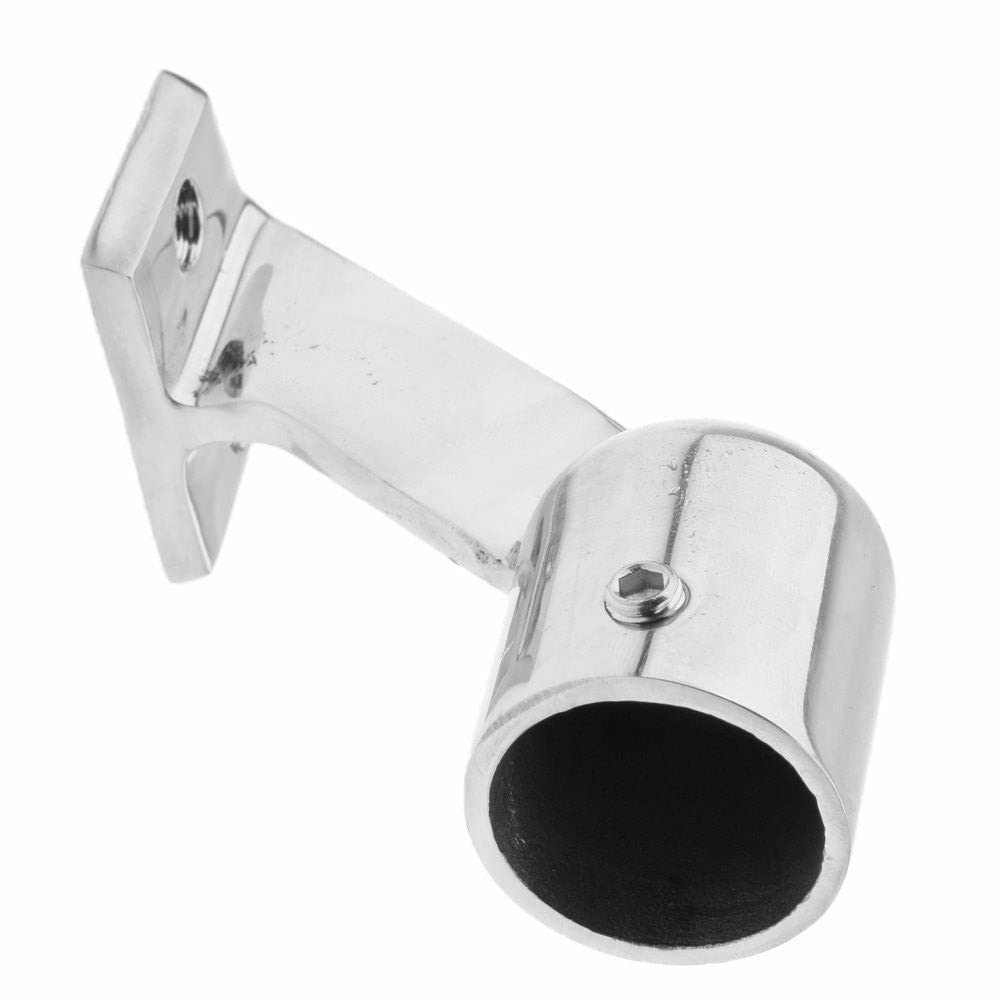 2 Stück Handlauf Endstück 25mm 60° Handlaufendstück aus Edelstahl Haltegriff Marine Boot Yacht Handlaufdurchlass Geländer Reling Durchlass Hardware