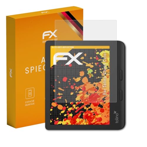 atFoliX Screen Protector compatible with Tolino Vision Color Screen Protection Film, anti-reflective and shock-absorbing FX Protector Film (2X)