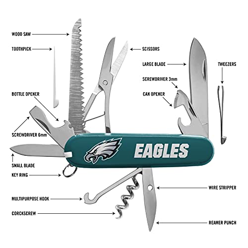 The Sports Vault Nfl Philadelphia Eagles Classic Pocket Multi-Tool, Green, 5.25 #TOP1
