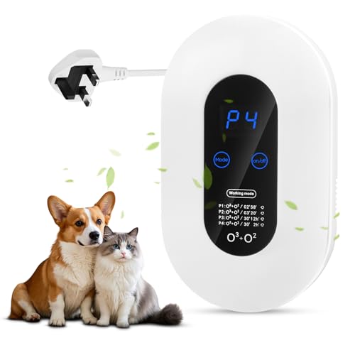 Air Purifier with Ozone Generator, 150 mg/h mini Ozone rAir Ioniser, Mini Household Ozone Generator, Portable Ozone Machine for Bathroom, Lounge, Pet Room