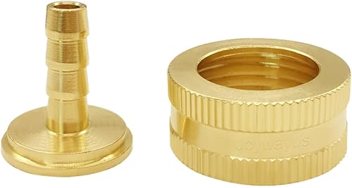 Miniatura 6 de Joywayus 2 unids 14" Barb x 34" Hembra GHT Rosca Giratoria Latón Manguera de Agua de Jardín Conector de cobre con abrazadera de acero inoxidable