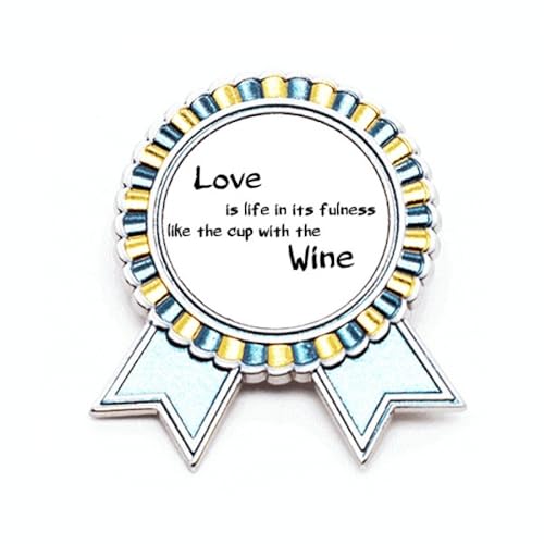 Broche en Métal Citation Love Like Wine Taille M Cadeau Idéal