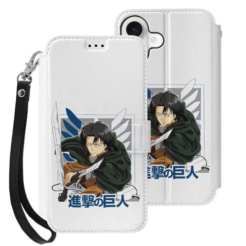 iPhone17用ケース 進撃の巨人 リヴァイ 手帳型 キックスタンド機能 財布型ケース おしゃれ アイフォン17用カバー カード収納