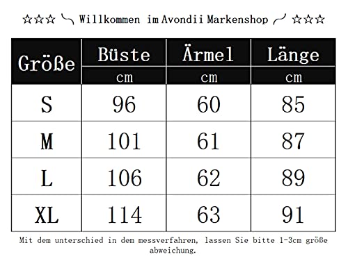 Avondii Cardigan lungo da donna a maniche lunghe