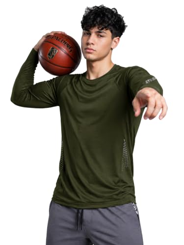 Image of EYEBOGLER Men's Full Sleeve Sports T-Shirt | Athletic Activewear for Running, Gym, Workout, Training & Outdoor Activities
