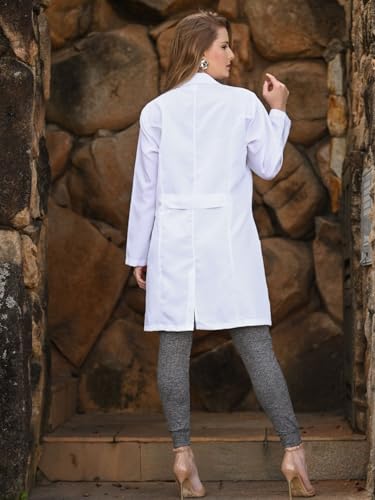 Jaleco Profissíonal Avental Estudante Feminino Acinturado Oxford 3 Bolsos (Profissíoal, Estudante, B