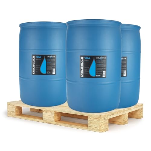 Molecule Wash Performance Apparel Detergent | Concentrated Liquid Laundry Soap for Technical Fabrics & Sports Gear | Fresh Scent | 55 Gallon Drum (3 Pack)