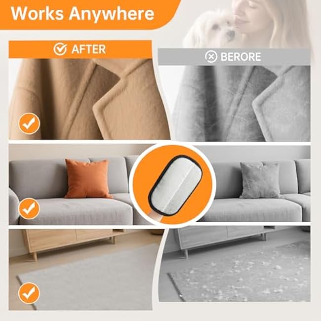 2 Pcs Static Pet Hair Removal Gloves Brush, Reusable Electrostatic Cat Dog Pet Hair Remover Grooming Glove Brush Tool-aVuxqjL2