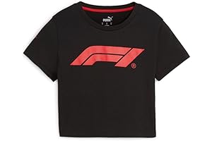 Women's PUMA Standard F1 ESS Baby Tee in Black