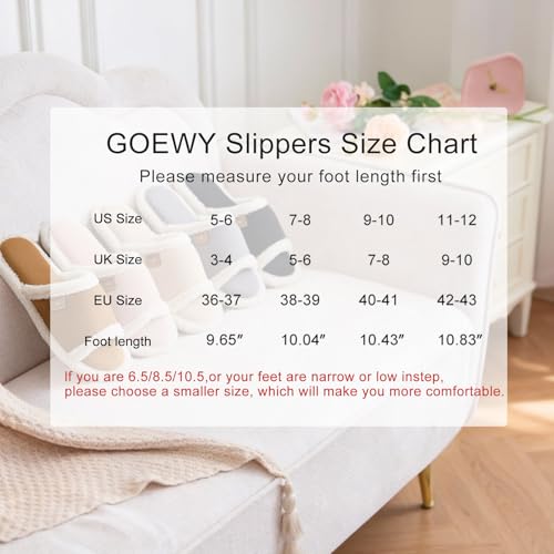 Image of GOEWY Cross Band Slippers for Women with Cozy Memory Foam Machine Washable | Open Toe Summer Cute Slipper,Soft Black House Shoes Slides,Indoor Outdoor Non-Slip Slip On,Gifts for Women Ladies Her Mom