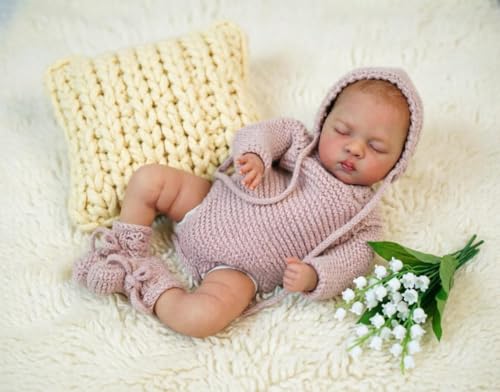 RXDOLL Mini realistyczne lalki Reborn Baby Dolls silikonowe na całe ciało, 30 cm realistyczne lalki niemowlęce, które wyglądają na naprawdę miękkie winylowe lalki dla niemowląt, anatomicznie poprawne