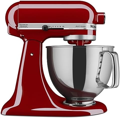 KitchenAid Artisan Series 5 Quart Tilt Head Stand Mixer, KSM150PS,Empire Red