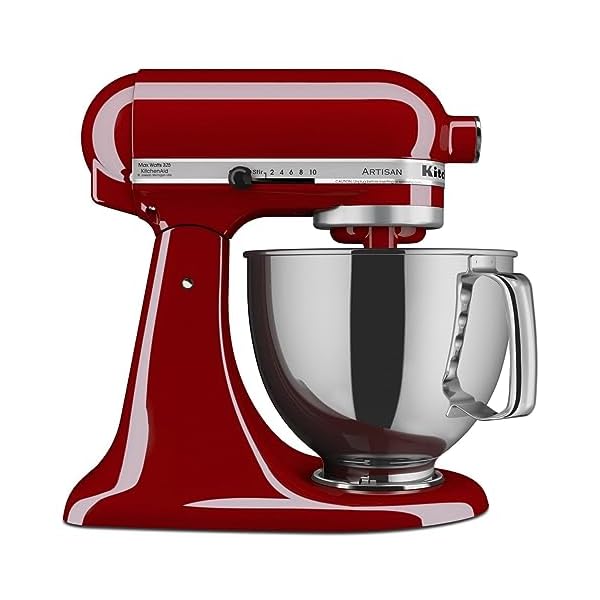 KitchenAid KSM150PSER Artisan Tilt-Head Stand Mixer with Pouring Shield, 5-Quart, Empire Red