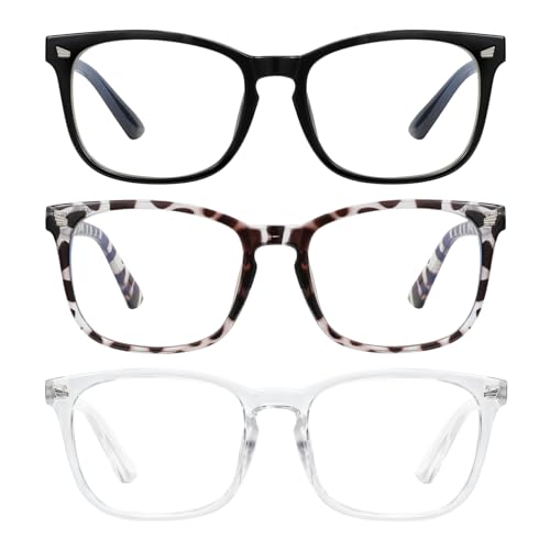 3 Pack Sunglasses for Men Women, Glasses with Spring Hinge