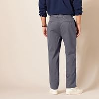 Amazon Essentials Herren Classic Fit Knitterfreie Flatfront-Chino Stoffhose, Dunkelgrau, 30W / 32L – Ansicht 3